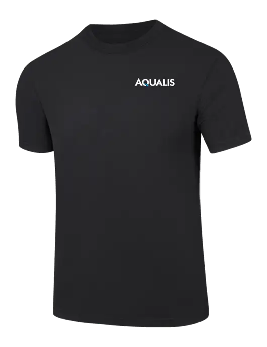 Comfort Colors 6.1 oz Black Heavyweight Ring Spun T-Shirt w/AQUALIS Logo, AQUALIS Logo
