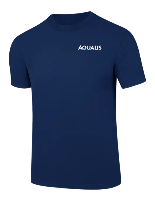Comfort Colors 6.1 oz Dark Navy Heavyweight Ring Spun T-Shirt w/AQUALIS Logo, AQUALIS Logo