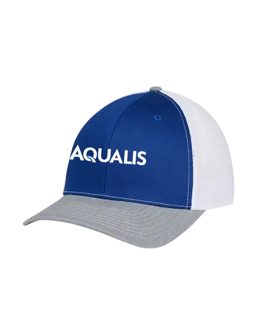 Richardson Adjustable Snapback Original 112 Trucker Cap Royal/HeatherGrey/White Mesh w/AQUALIS Logo