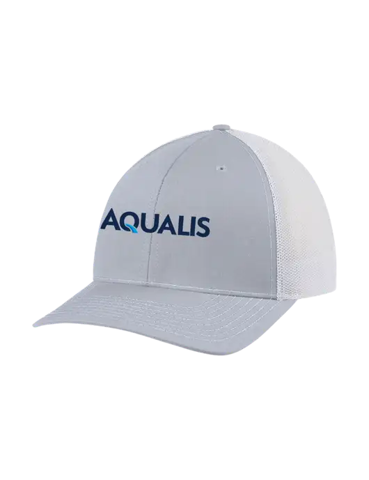 Richardson Adjustable Snapback Original 112 Trucker Cap Light Heather Grey w/White Mesh w/AQUALIS Logo