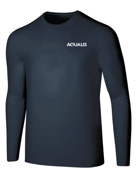 Seriously Soft Navy Long Sleeve T-Shirt w/AQUALIS Logo