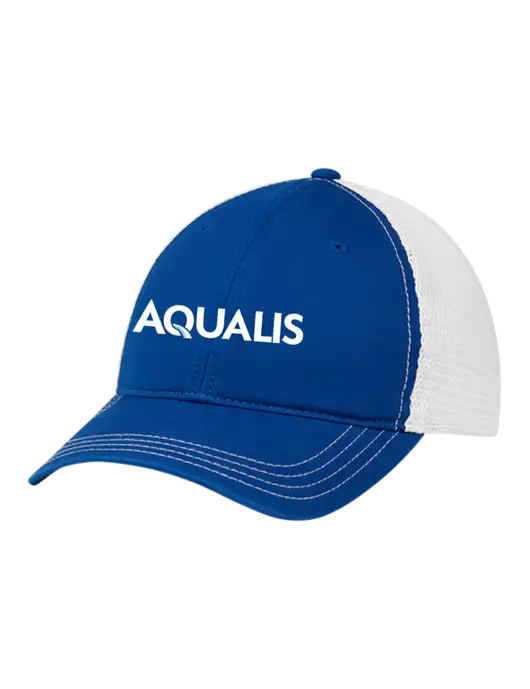 Richardson 111 Garment Washed Trucker Cap Royal w/White Mesh w/AQUALIS Logo