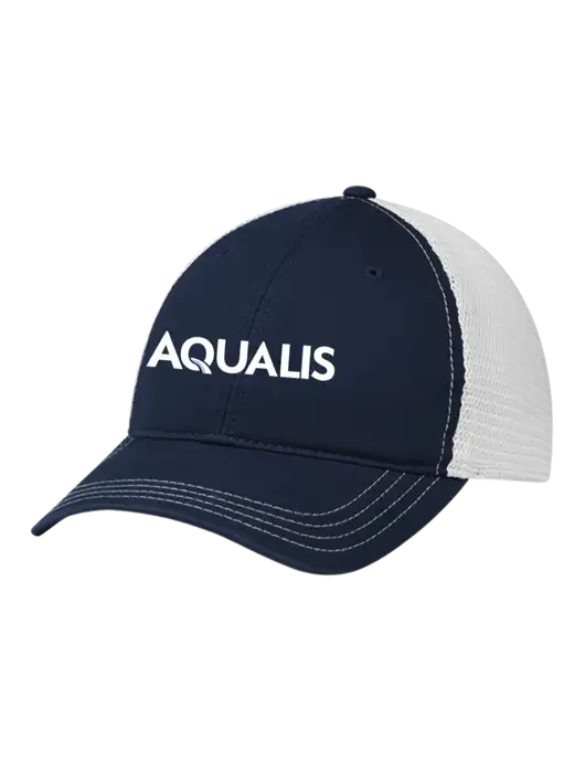 Richardson 111 Garment Washed Trucker Cap Navy w/White Mesh w/AQUALIS Logo