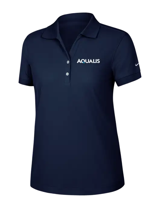 Nike Womens Dri-FIT Classic Dark Navy Polo w/AQUALIS Logo