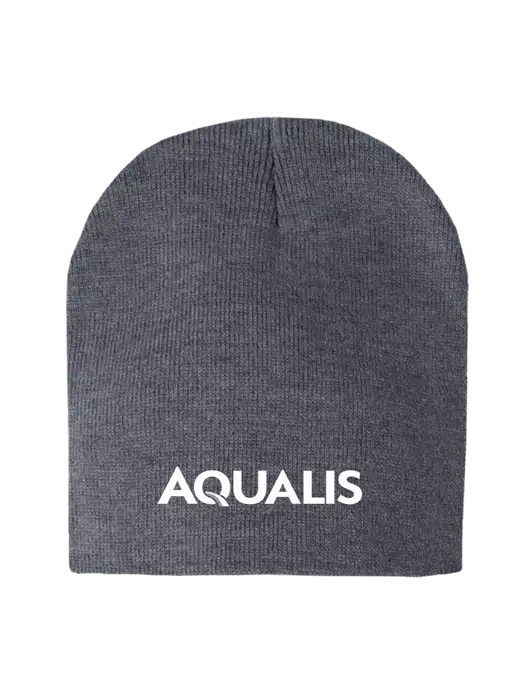 Dark Grey Heather Element Knit Beanie w/AQUALIS Logo