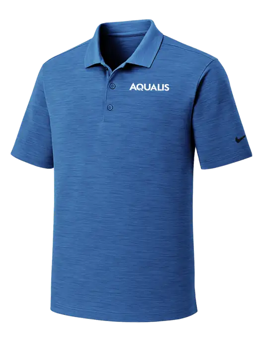 Nike Dri-FIT Royal Striated Polo w/AQUALIS Logo