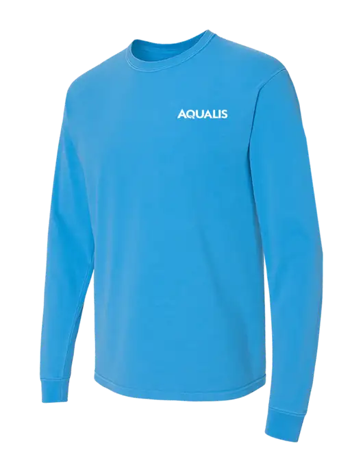 Comfort Colors Garment-Dyed Royal  Heavyweight Long Sleeve T-Shirt w/AQUALIS Logo