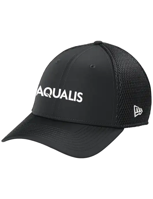 New Era 39THIRTY Performance Stretch Charcoal Grey Mesh Cap w/AQUALIS Logo