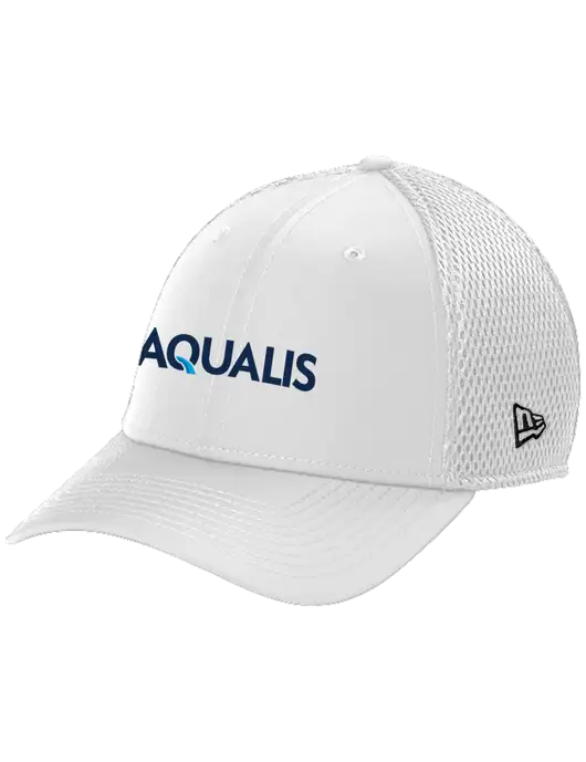 New Era 39THIRTY Performance Stretch White Mesh Cap w/AQUALIS Logo