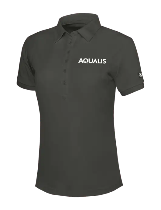 OGIO Womens Dark Grey Jewel Polo w/AQUALIS Logo