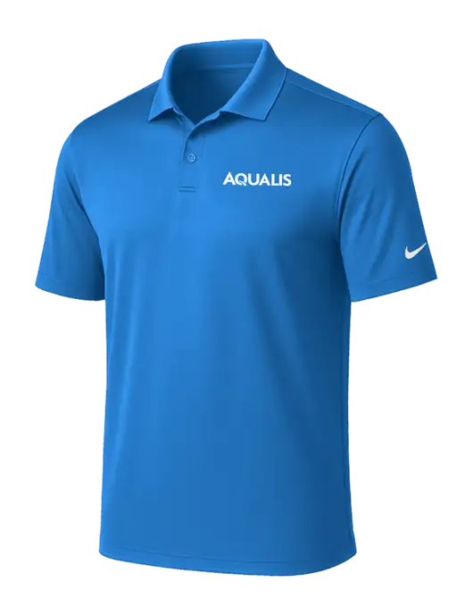 NIKE Light Royal Victory Solid Polo w/AQUALIS Logo