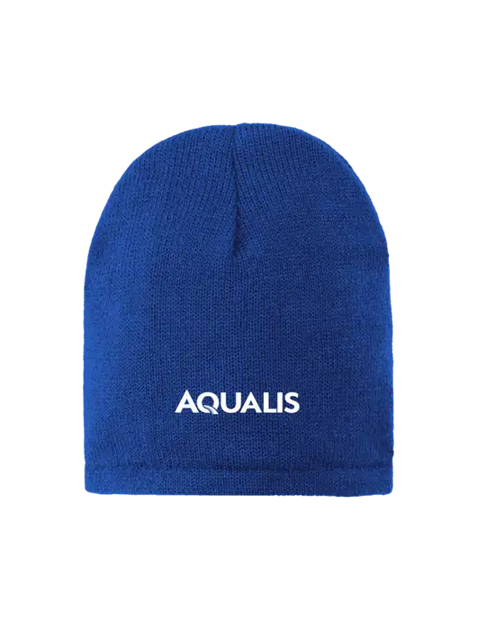 Dark Royal Fleece-Lined Beanie Cap w/AQUALIS Logo