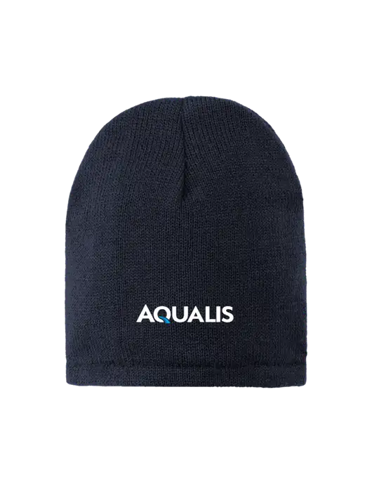 Dark Navy Fleece-Lined Beanie Cap w/AQUALIS Logo