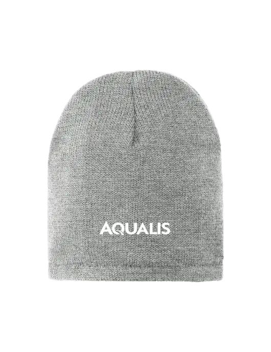 Dark Medium Grey Fleece-Lined Beanie Cap w/AQUALIS Logo