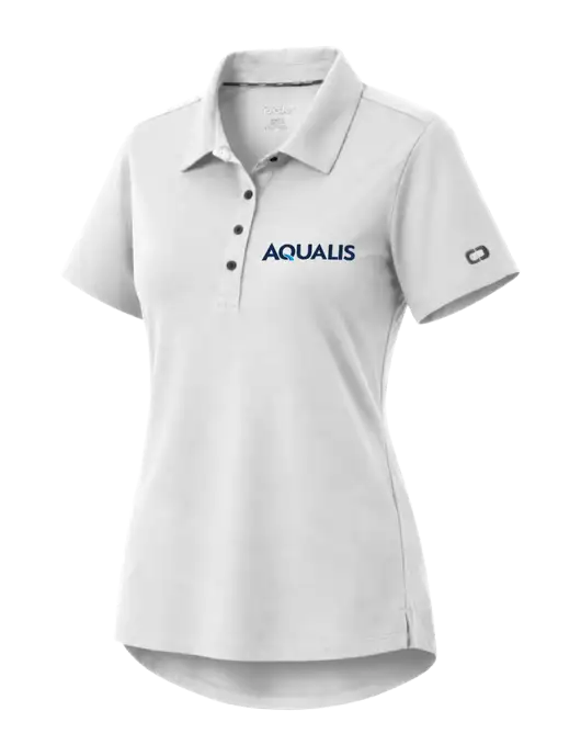 OGIO Womens Envision White Polo w/AQUALIS Logo