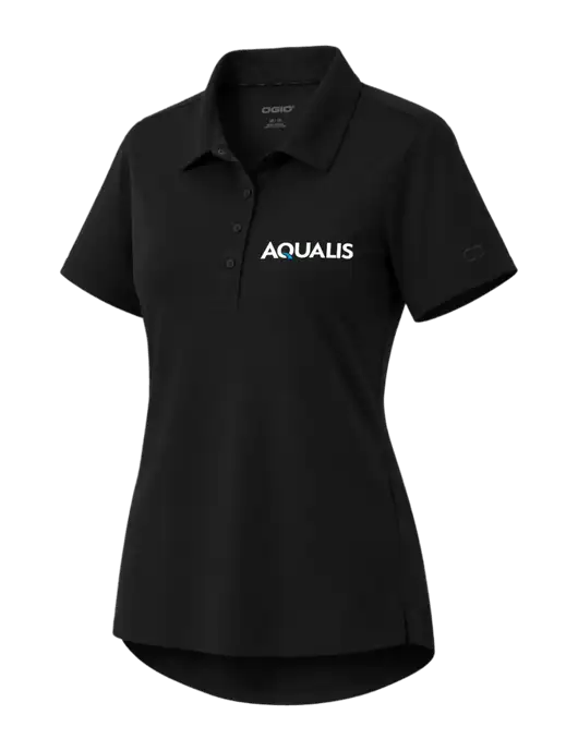 OGIO Womens Envision Black Polo w/AQUALIS Logo