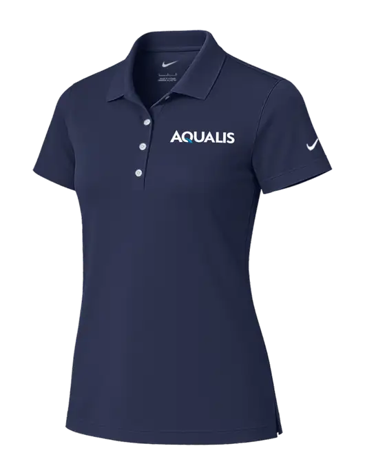 Nike Womens Dark Navy Tech Basic Dri-FIT Polo
 w/AQUALIS Logo