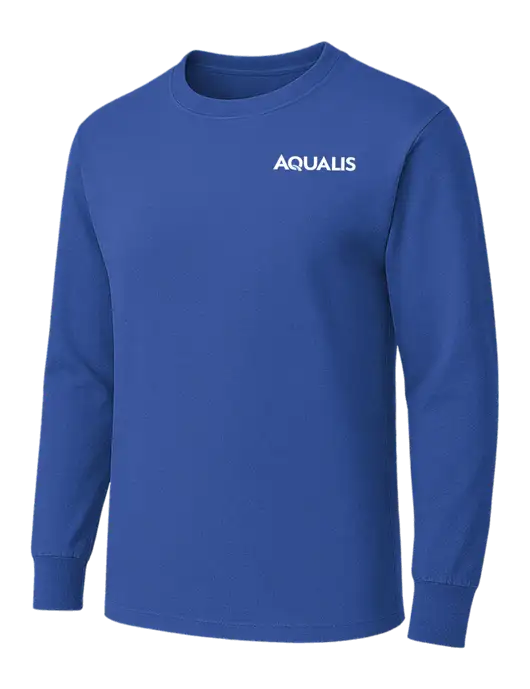 Dark Royal Heavyweight Long Sleeve 6.1 oz T-Shirt w/AQUALIS Logo